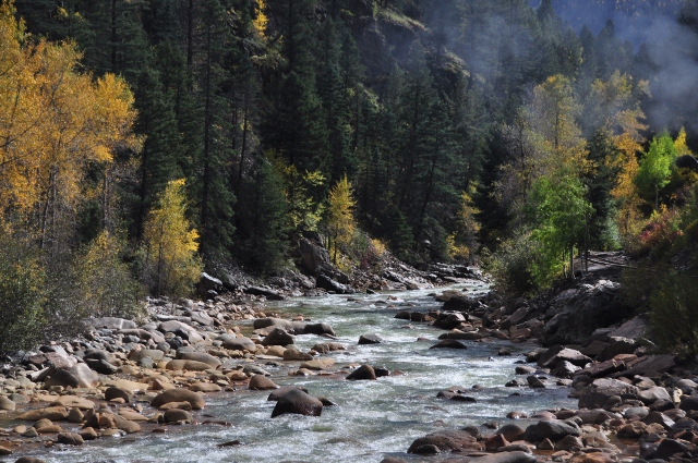 the scenery along the Animas River